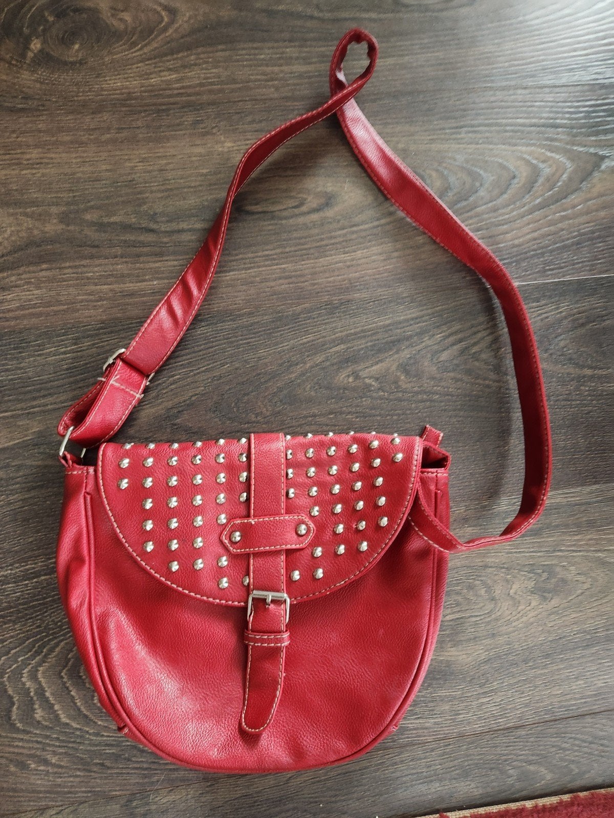 Nieuwe Rode Bling Bling Tas - Schoudertasje met Studs, Ophalen of Verzenden