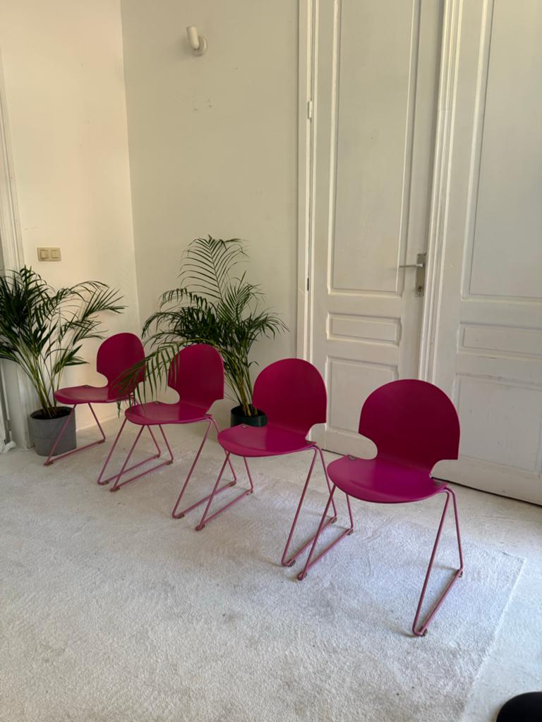 4 design stoel Fritz Hansen Lawrence David, Gebruikt, Wit, Leer, Ophalen of Verzenden