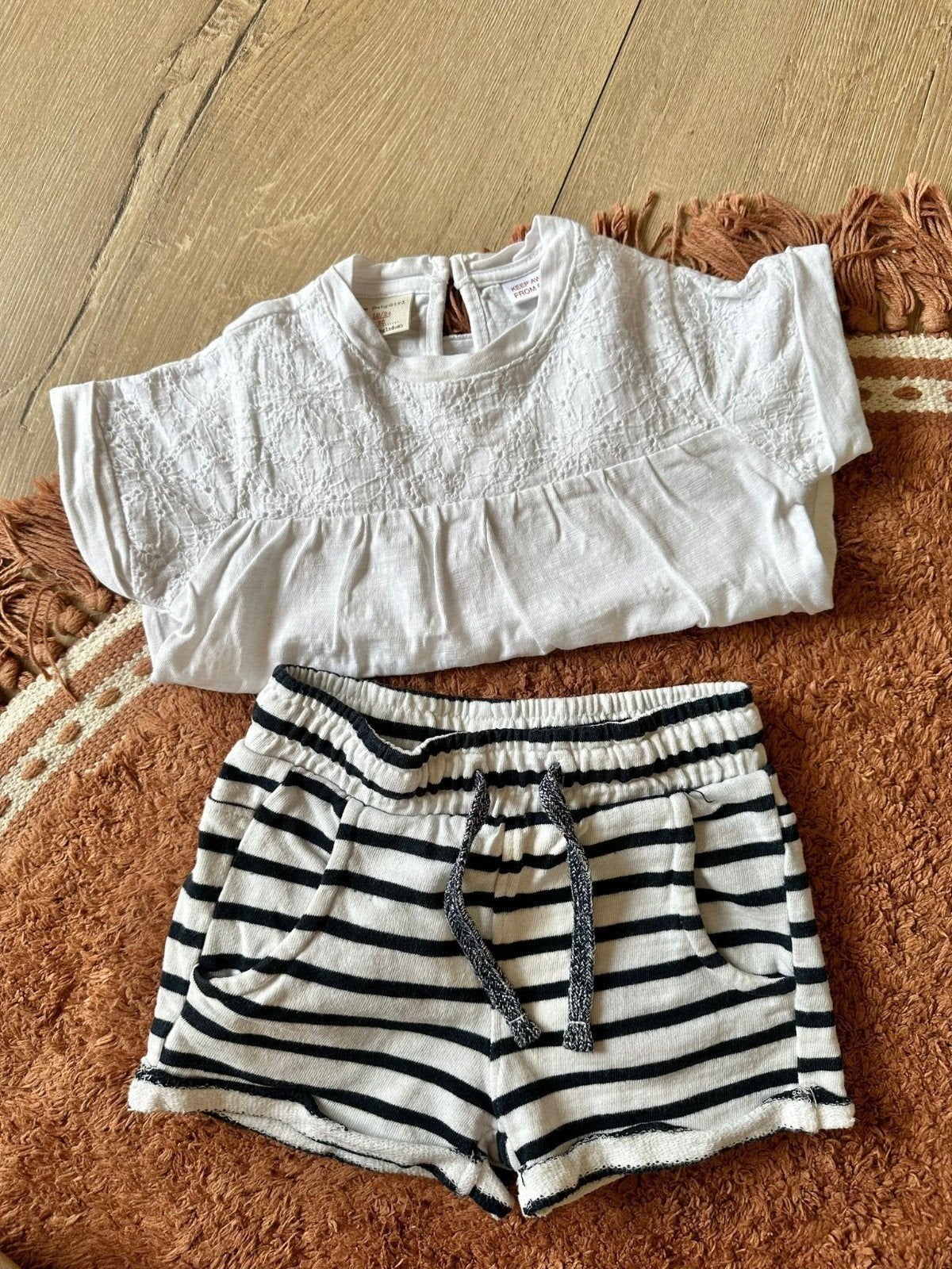 Setje korte broek bloesje 18-24 mnd nieuwstaat mt 86 Zara, Jongetje of Meisje, Ophalen of Verzenden, Zo goed als nieuw, Zara