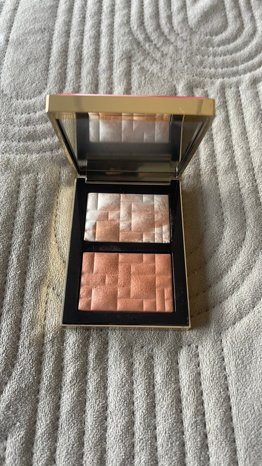 Bobbi brown highlighter duo peach glow, Overige kleuren, Gehele gezicht, Ophalen of Verzenden, Zo goed als nieuw