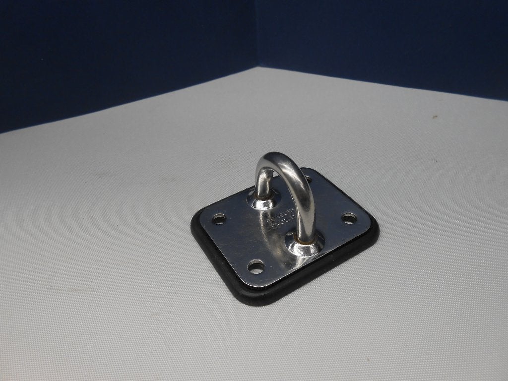 Dekoog, Dekplaat, Oogplaat, RVS, + onderplaat 40 x 50 x 6 mm, Ophalen of Verzenden, Gebruikt, Overige typen