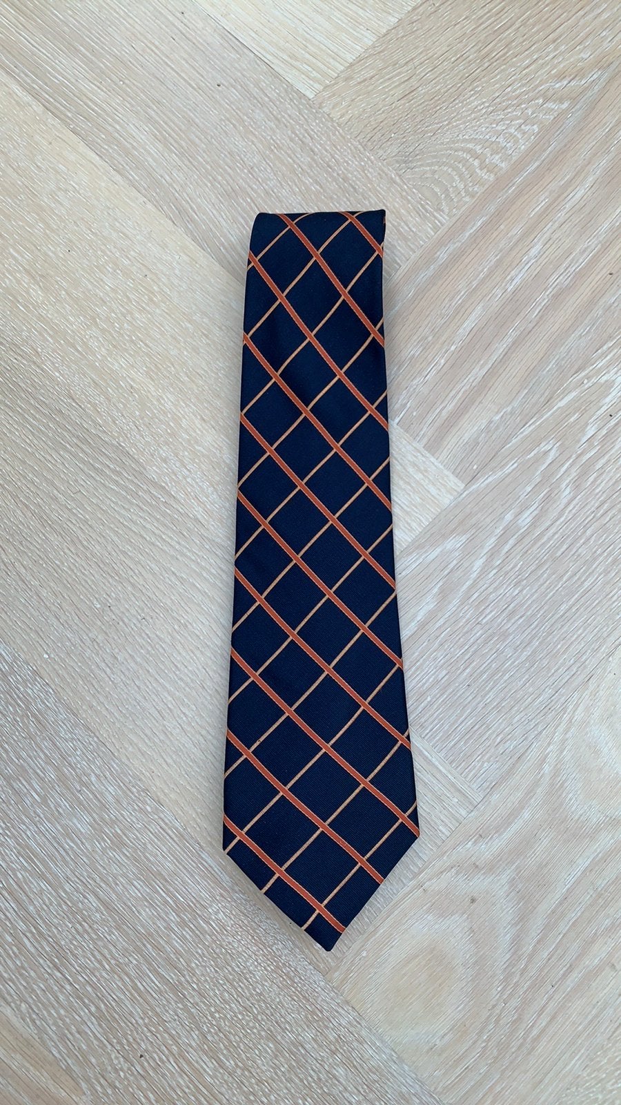 Blauwe zijden stropdas van het merk Nautica, Kleding | Heren, Ophalen of Verzenden, Zo goed als nieuw, Blauw