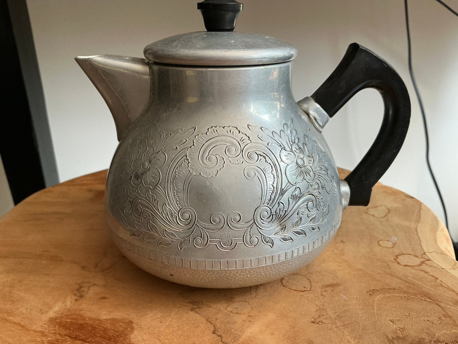 Aluminium theepot the carlton swan brand met bakeliet oor, Antiek en Kunst, Ophalen of Verzenden