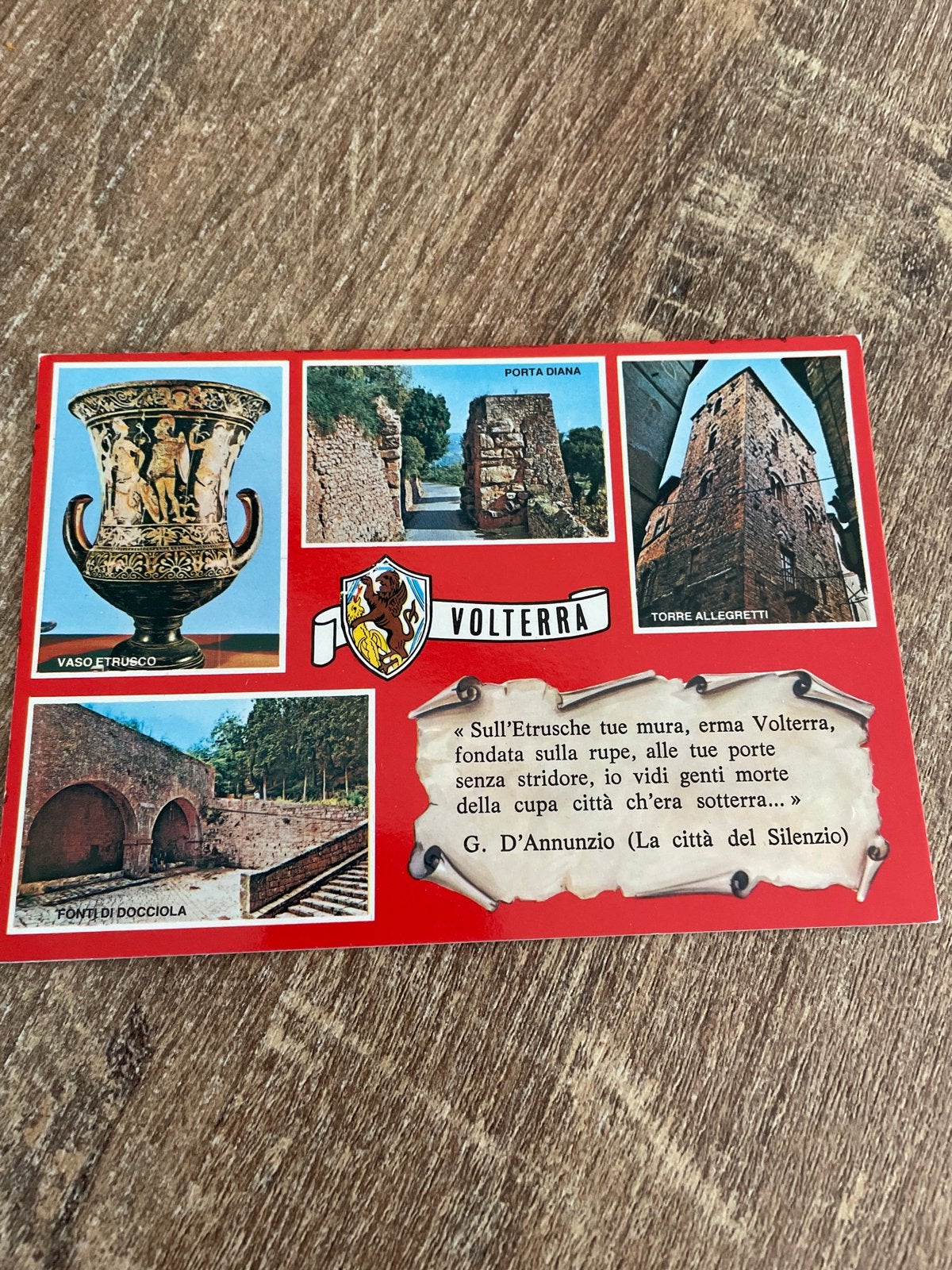 Vintage Ansichtkaart Volterra Italië - Historische Bezienswa, Ophalen of Verzenden, Ongelopen, Italië