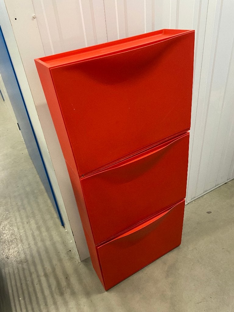 3 rode IKEA Trones Schoenen opberger, Ophalen, Gebruikt