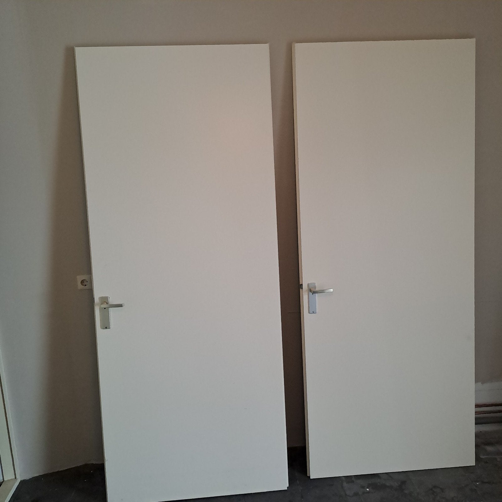 2  opdekdeuren 231,5 x 93 cm, Doe-het-zelf en Verbouw, Deuren en Horren, Ophalen, 80 tot 100 cm, 215 cm of meer, Binnendeur