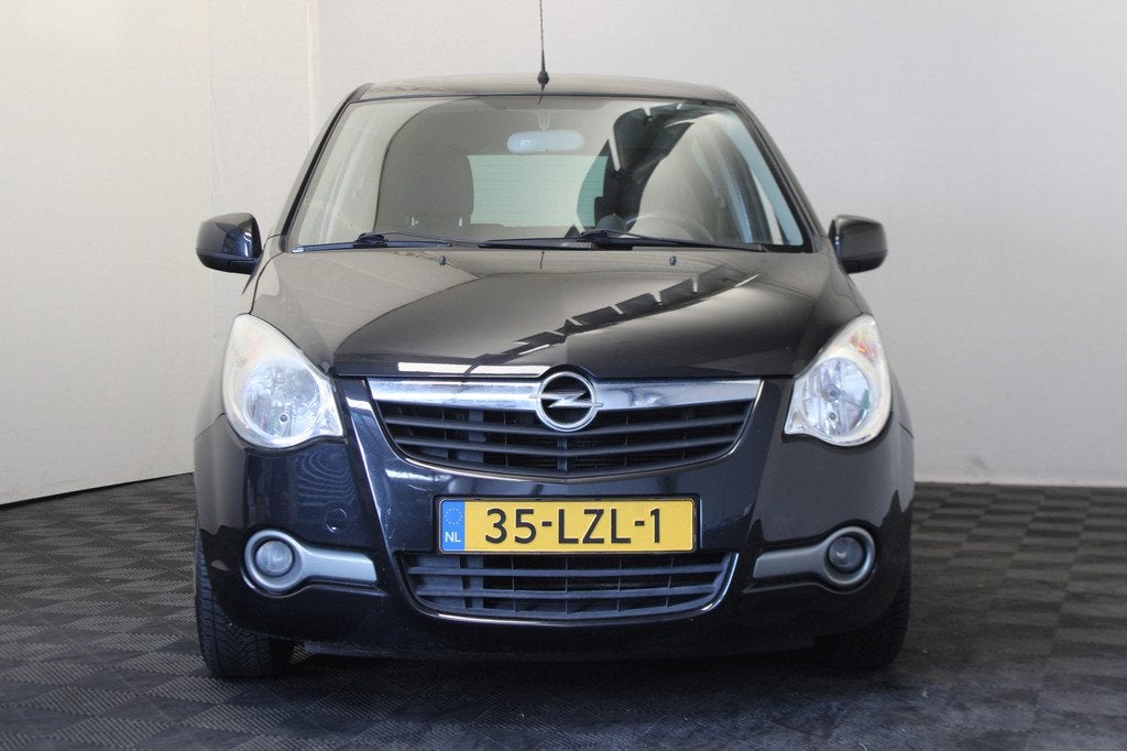 Opel Agila 1.2 Edition (bj 2010), Auto's, Voorwielaandrijving, 4 cilinders, 965 kg, Zwart