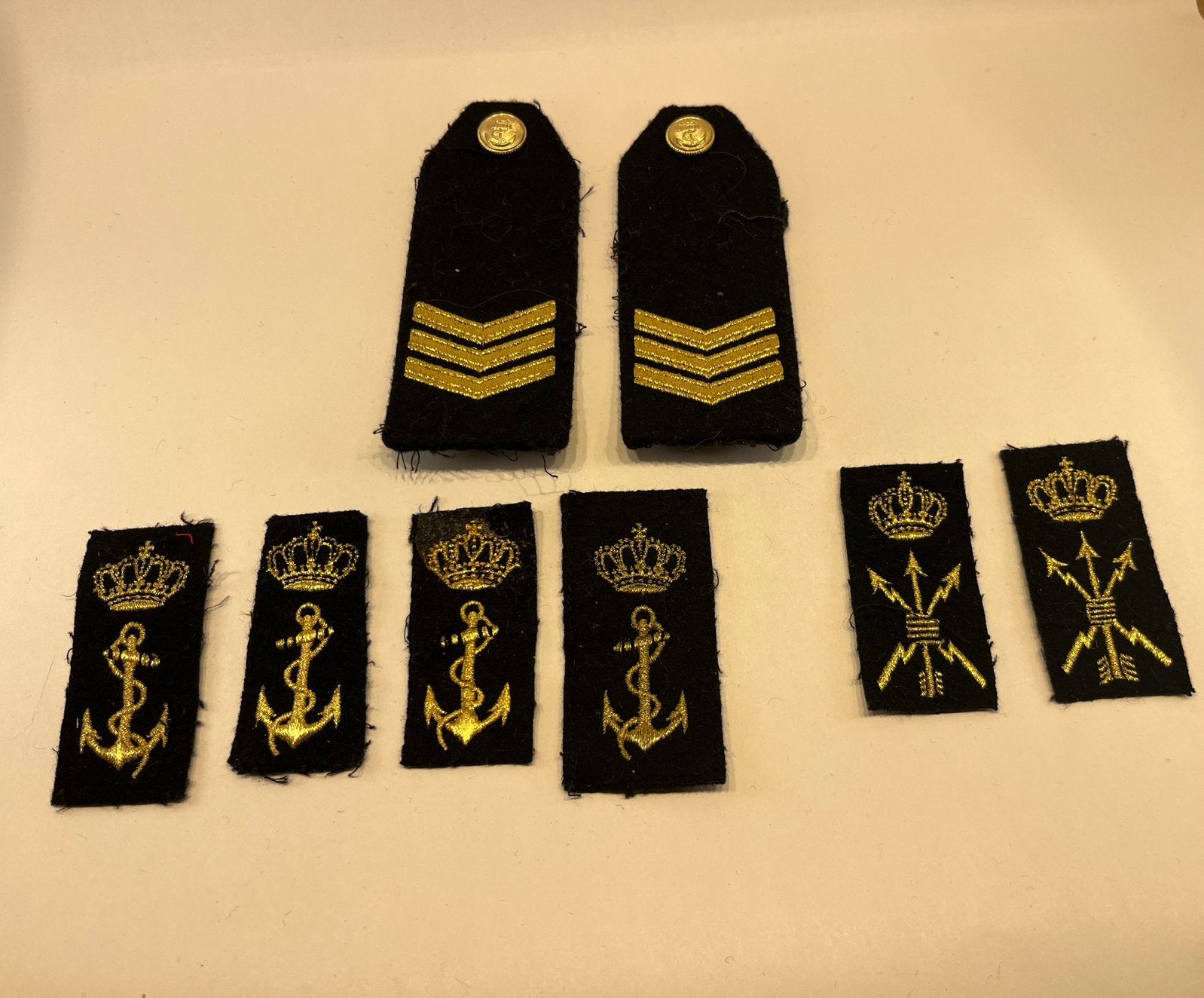 Verzameling originele marine emblemen en insignes, Verzenden, Marine, Nederland, Embleem of Badge