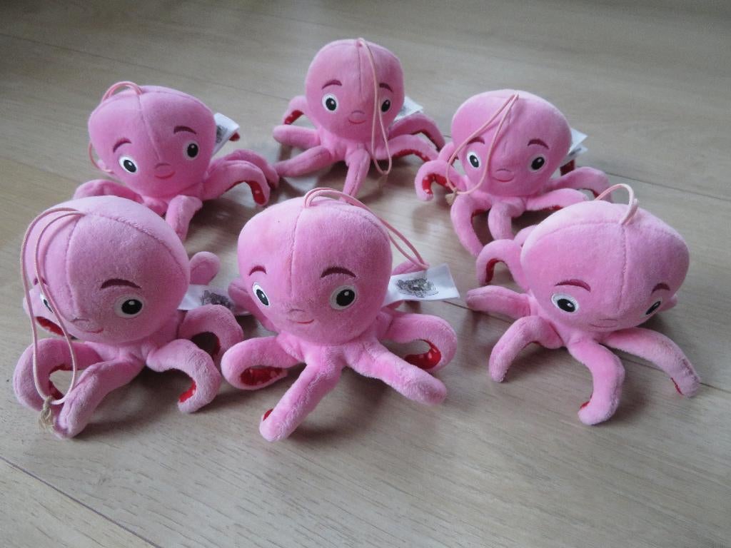 Velours Okkie Octopus inktvis Aqua Mini Lidl uit 2020, Ophalen of Verzenden, Zo goed als nieuw, Overige typen