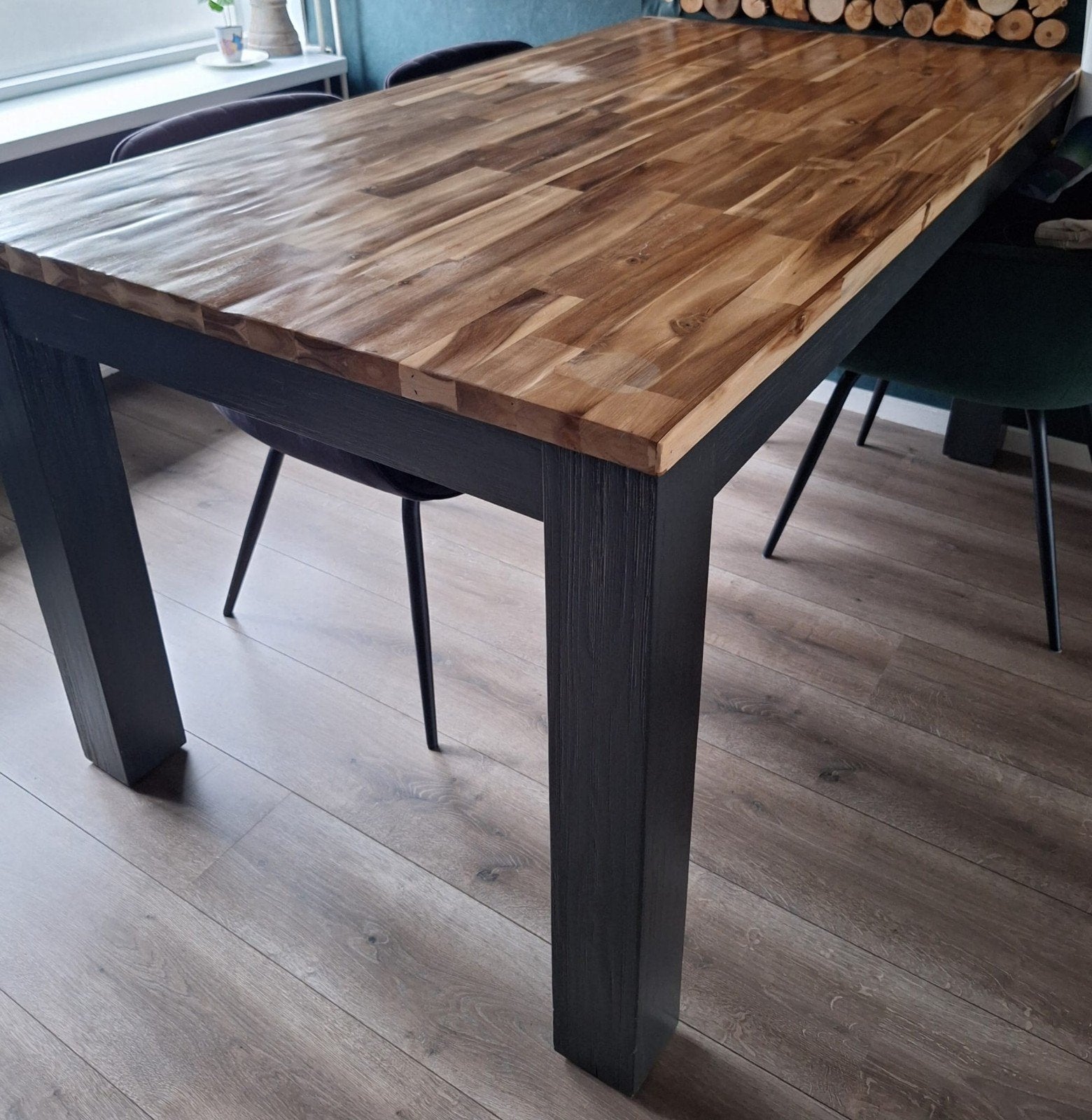 Eettafel, Huis en Inrichting, Tafels | Eettafels, Ophalen, Gebruikt, 50 tot 100 cm, 150 tot 200 cm