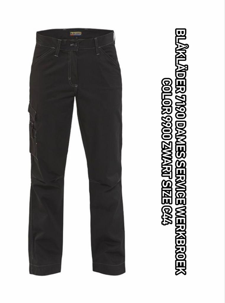 Blaklader 7190 Dames Werkbroek Zwart  Size C44, Kort, Zwart, Maat 42/44 (L), Nieuw