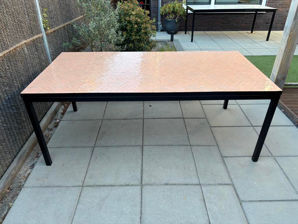 Tuintafel Mozaïek/Zellige tegels - 200 x 100 cm, Ophalen, Zo goed als nieuw, Rechthoekig