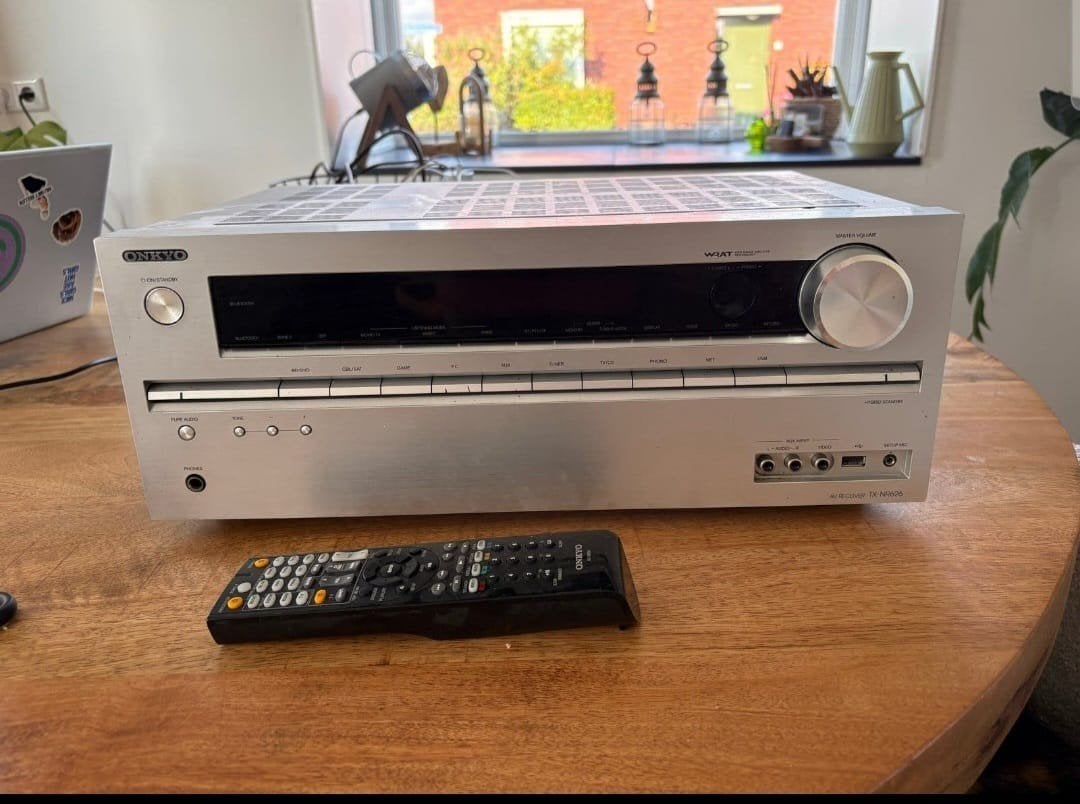 Onkyo TX-NR609 AV-receiver - Zilverkleurig, Ophalen of Verzenden, Zo goed als nieuw, 120 watt of meer, Onkyo
