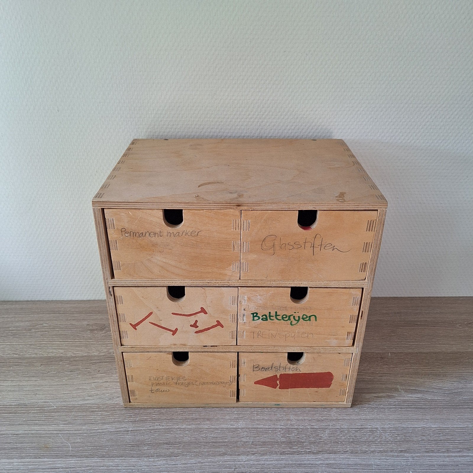 Ikea Moppe houten mini ladekast 28,5x20,5x28,5 cm., Ophalen of Verzenden, Gebruikt