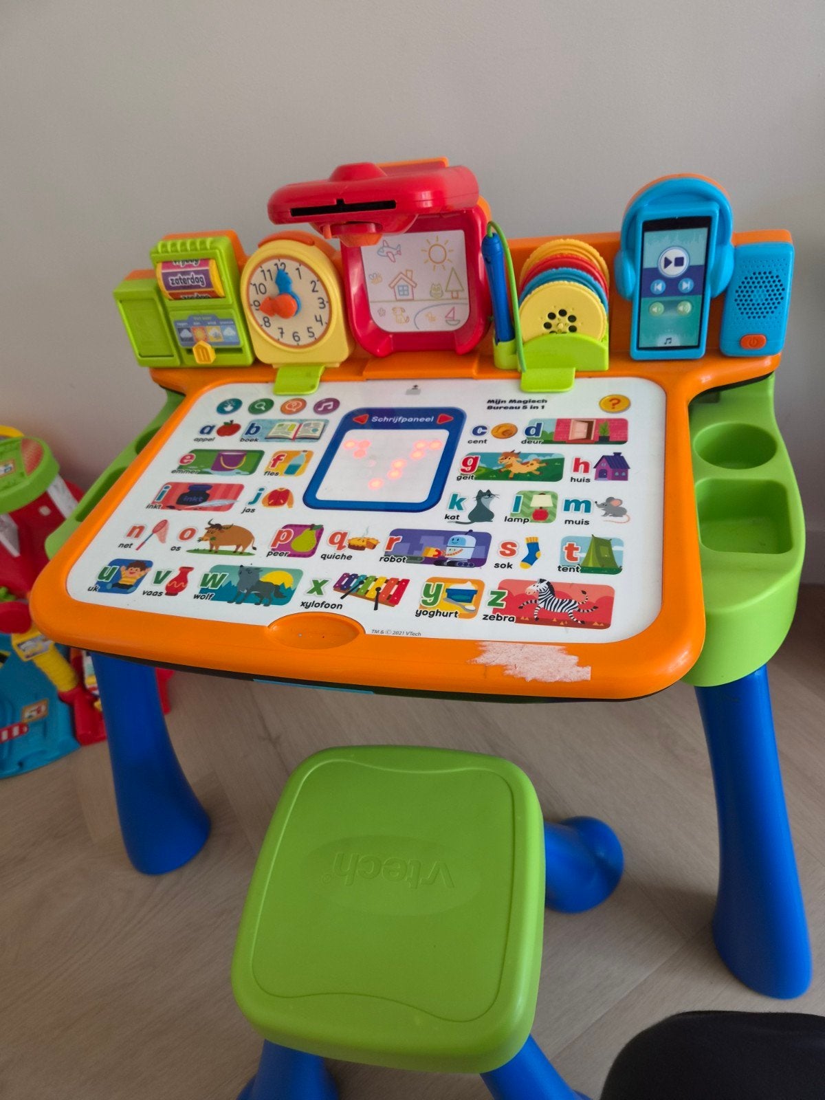 VTech Magisch Bureau 3-in-1 met krukje, Ophalen, Gebruikt, Knutselen, Met licht