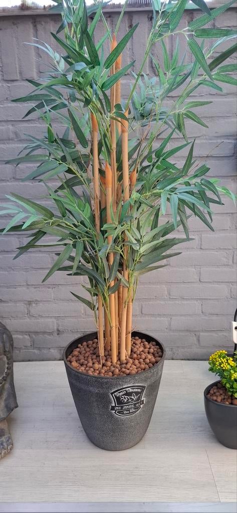 Kunst Bamboe Plant in Pot - Realistisch en Onderhoudsvrij, Groen, Onderhoudsvrij, Kunstplant, Nieuw