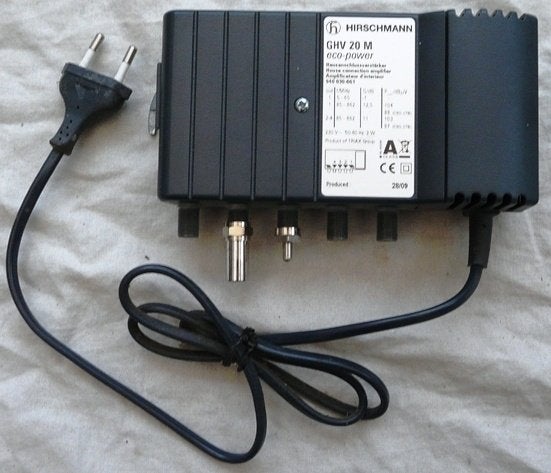 Signaal Versterker TV / CAI, Type GHV 20M, Hirschmann, 2000s, Ophalen of Verzenden, Gebruikt