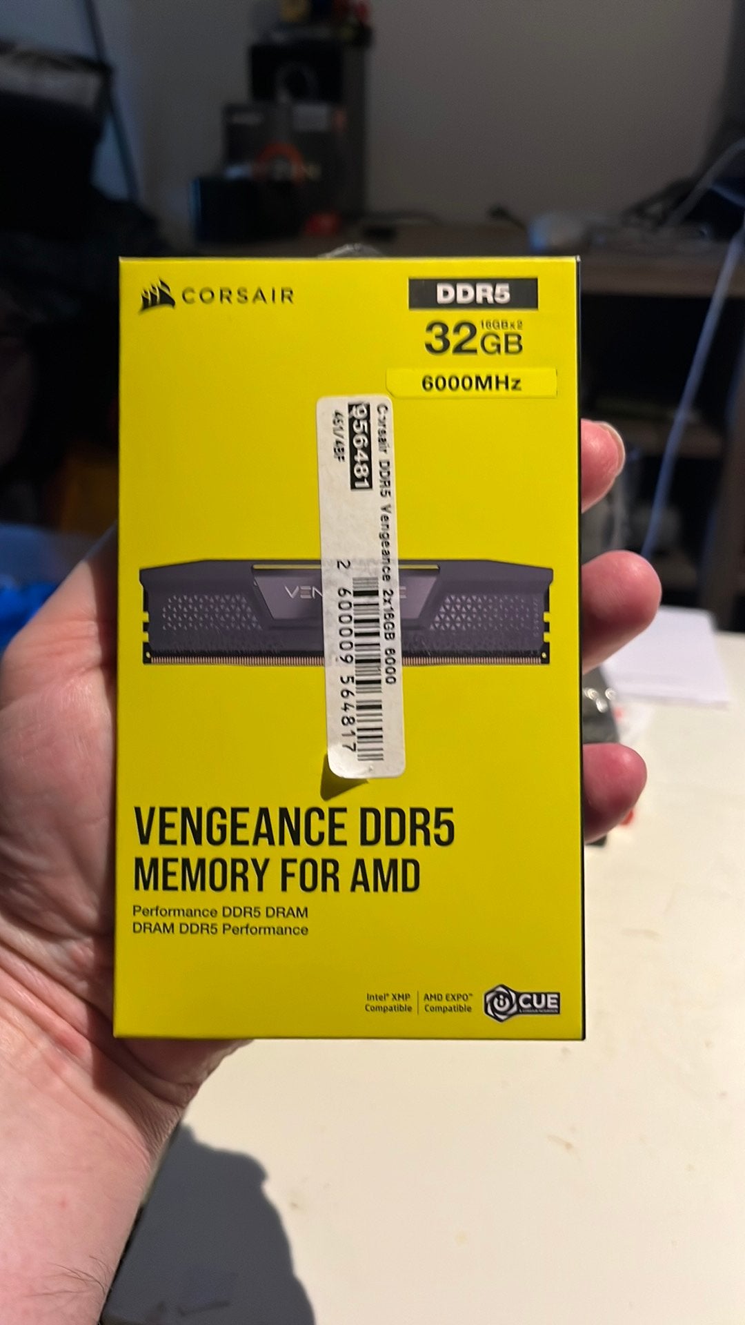 32gb ddr 5 corsair vengeance 6000mhz cl30 compleet met doos, 32 GB, Ophalen of Verzenden, Zo goed als nieuw, Desktop