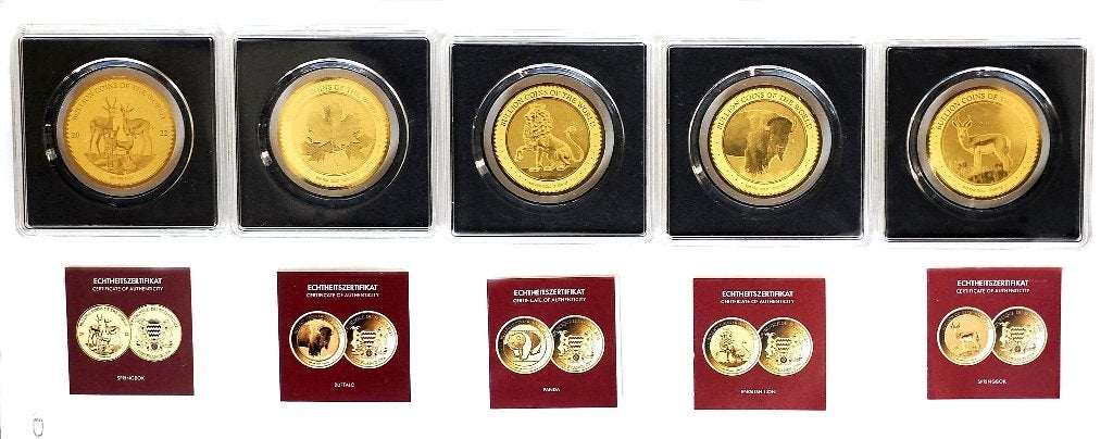 Bullions coins of the world. met certificaat echtheid., Ophalen of Verzenden, Zo goed als nieuw, Overige soorten, Beeldje of Figuurtje