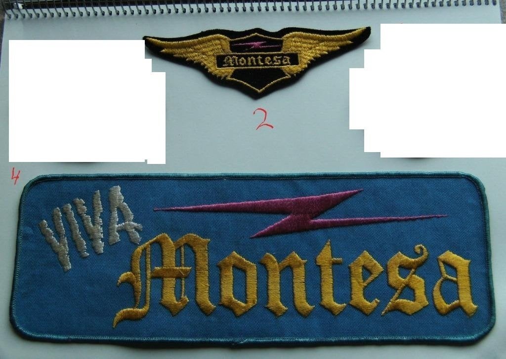 Montesa vintage patch badge opnaai embeem NOS mouw trail, Verzamelen, Ophalen of Verzenden, Nieuw, Auto's