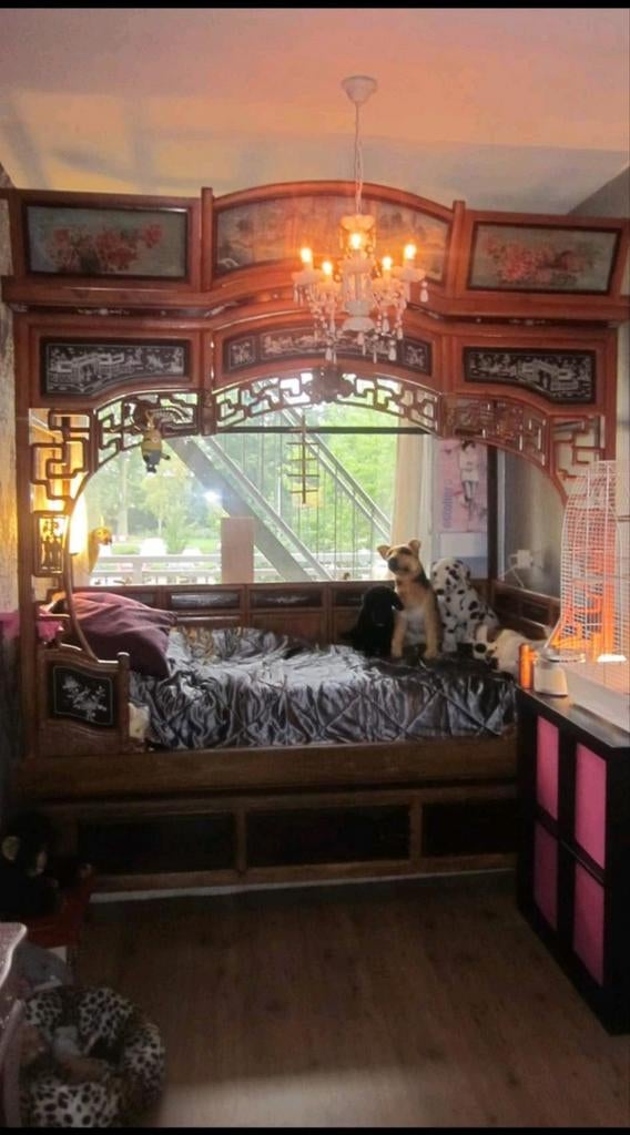 Antiek Chinees Ming hemel bed, Antiek en Kunst, Ophalen