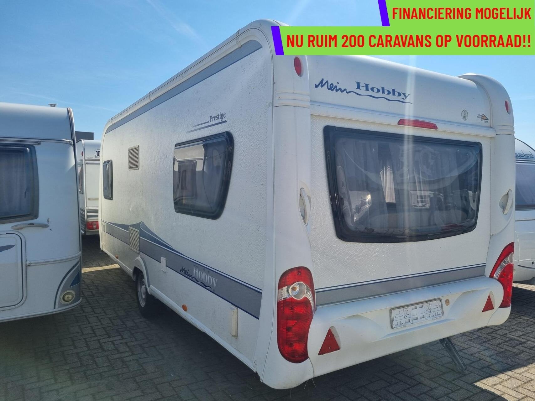 Hobby Prestige 540 ufe AIRCO + VOORTENT + LUIFEL + MOVER, Caravans en Kamperen, Caravans, Rondzit, 7 tot 8 meter, Bedrijf, Tot en met 4
