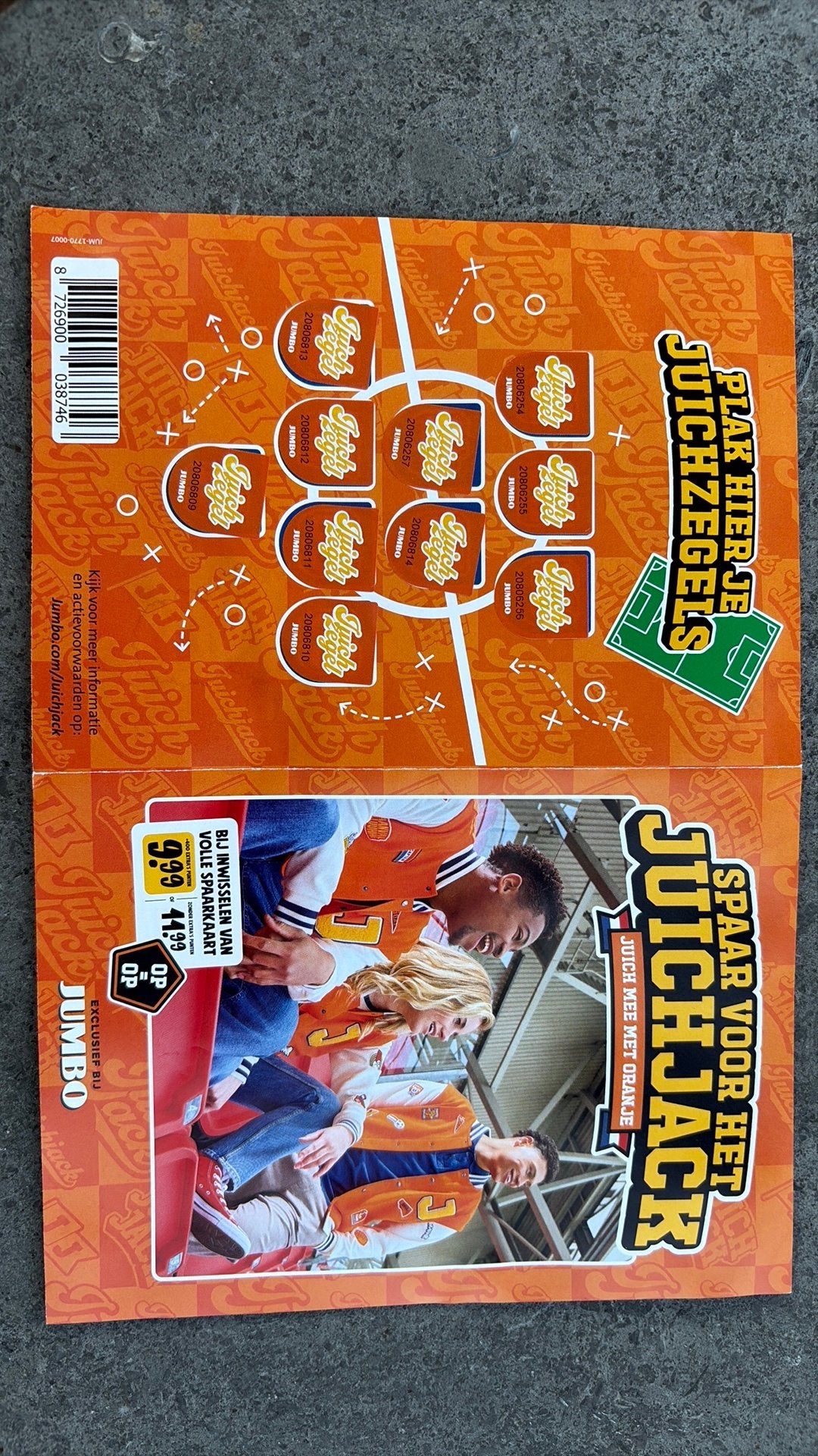 Spaarzegels jumbo juich jack, Jumbo, Ophalen