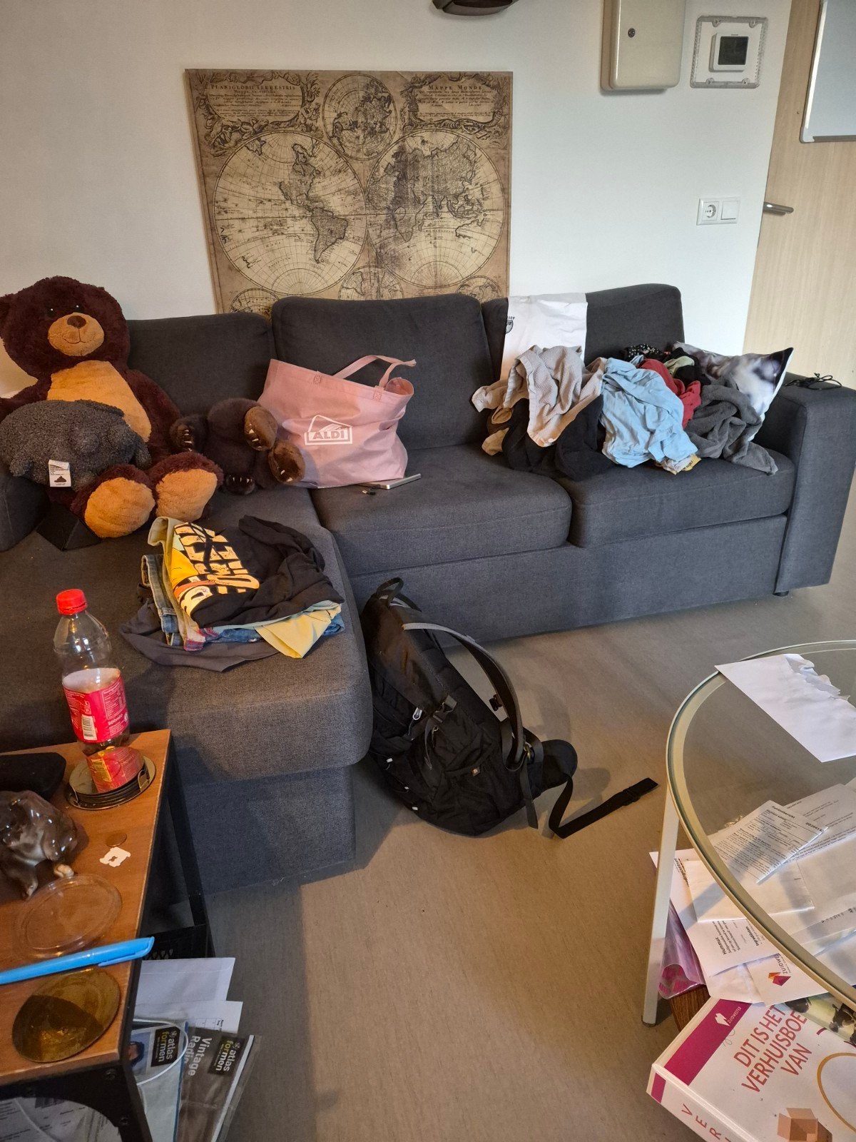 4 zits bank, Ophalen, 75 tot 100 cm, Vierpersoons of meer, Stof