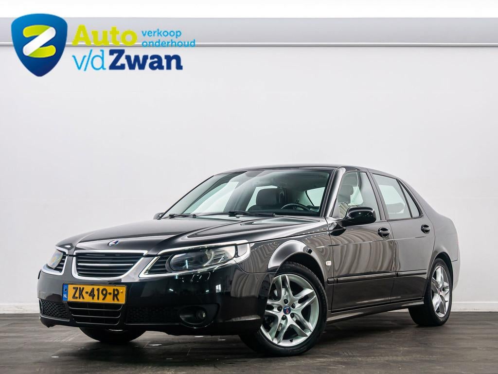 Saab 9-5 2.3t Linear 185 Pk Automaat/Leer/Navi/Stoelverw., Zwart, 4 cilinders, 2290 cc, 1505 kg