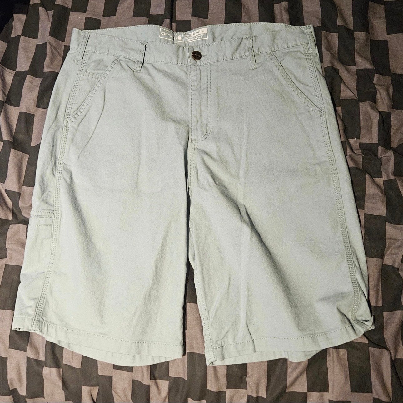 Carhartt Cargo Shorts - Lichtblauw (L), Ophalen of Verzenden, Zo goed als nieuw, Maat 48/50 (M), Blauw