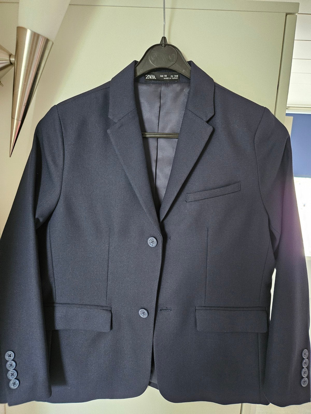 Zara jongens kostuum  maat 140 (colbert, broek, overhemd), Ophalen, Zara, Blauw, Overige maten