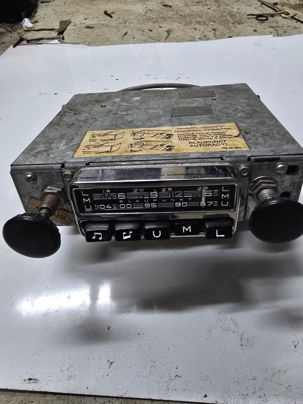 Blaupunkt Klassieke Autoradio 12V/6V Omkeerbare Polariteit, Auto diversen, Ophalen of Verzenden, Gebruikt