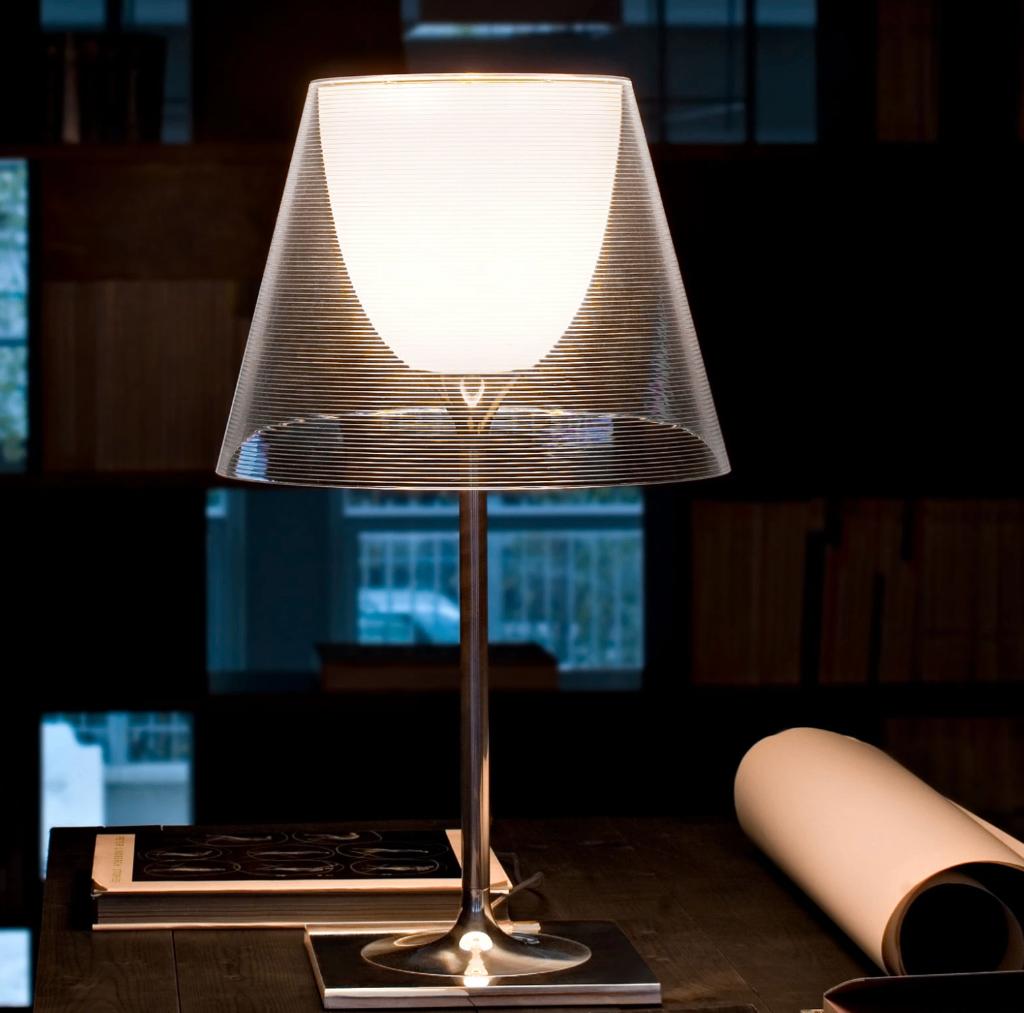 Flos Ktribe T2 tafellamp Transparant, Huis en Inrichting, Lampen | Tafellampen, Ophalen, 50 tot 75 cm, Zo goed als nieuw, Modern