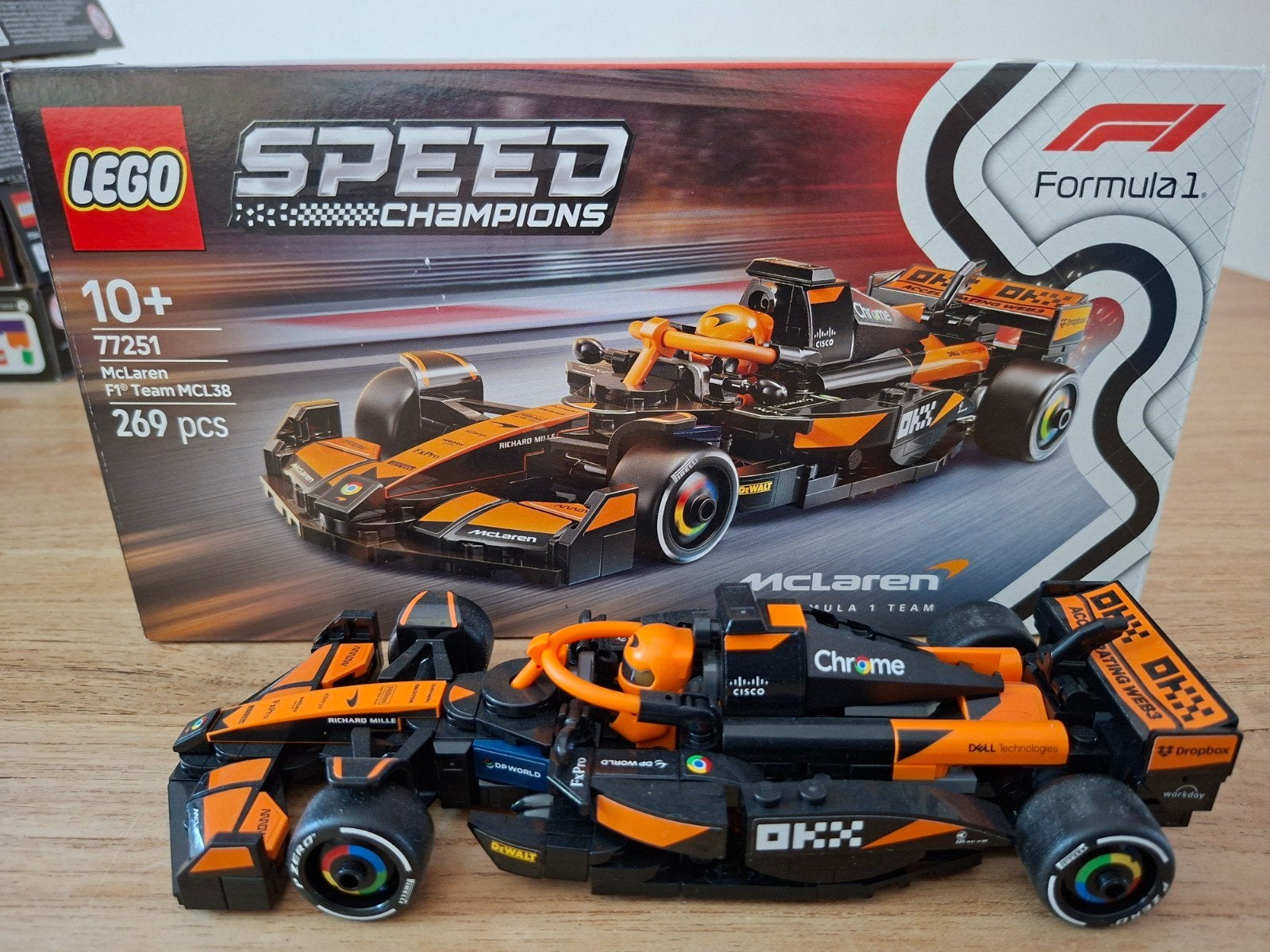 LEGO Speed Champions McLaren F1 Team MCL38 (77251) zgan, Lego, Zo goed als nieuw, Compleet, Complete set