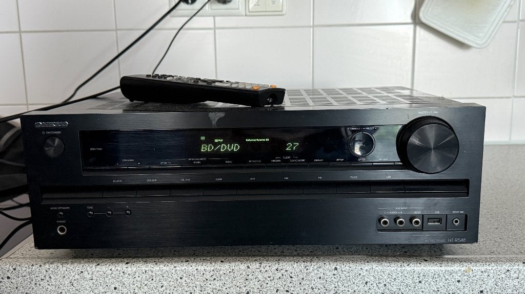 Onkyo HT-R548, Ophalen, Zo goed als nieuw, 120 watt of meer, Onkyo