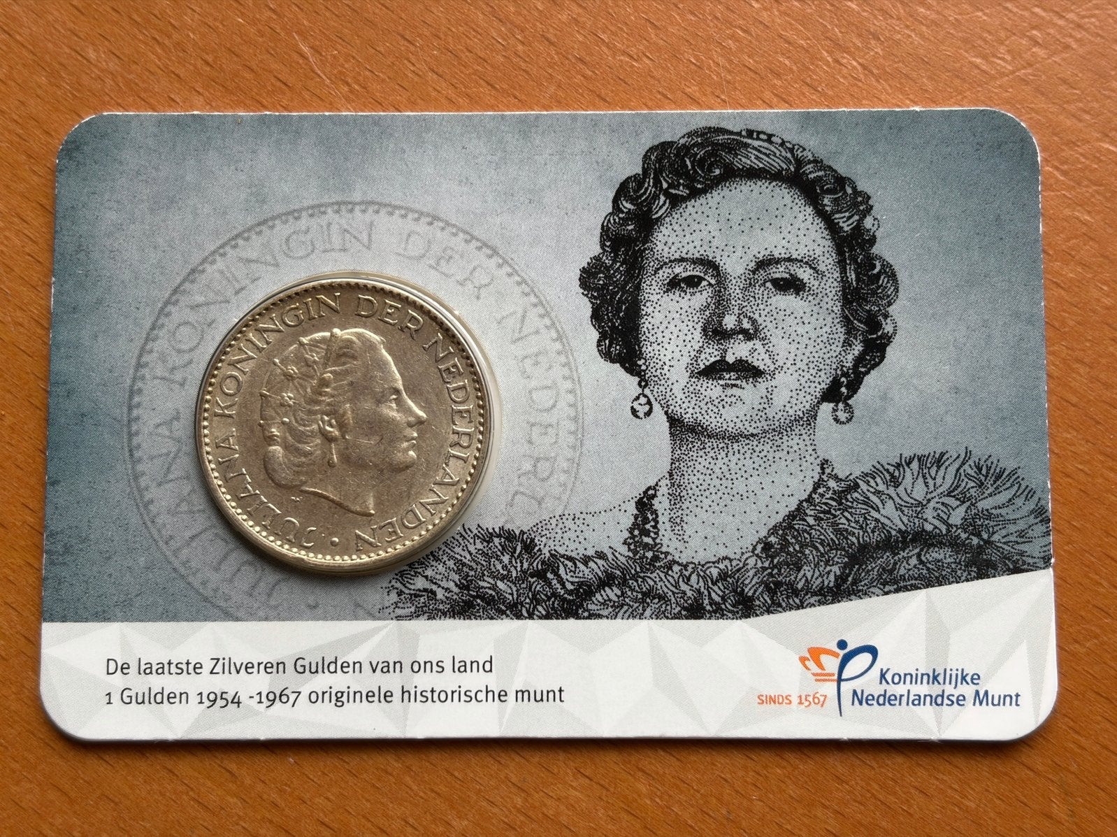 Laatste Zilveren Gulden Koningin Juliana 1957, Postzegels en Munten, 1 gulden, Koningin Juliana, Zilver, Ophalen of Verzenden