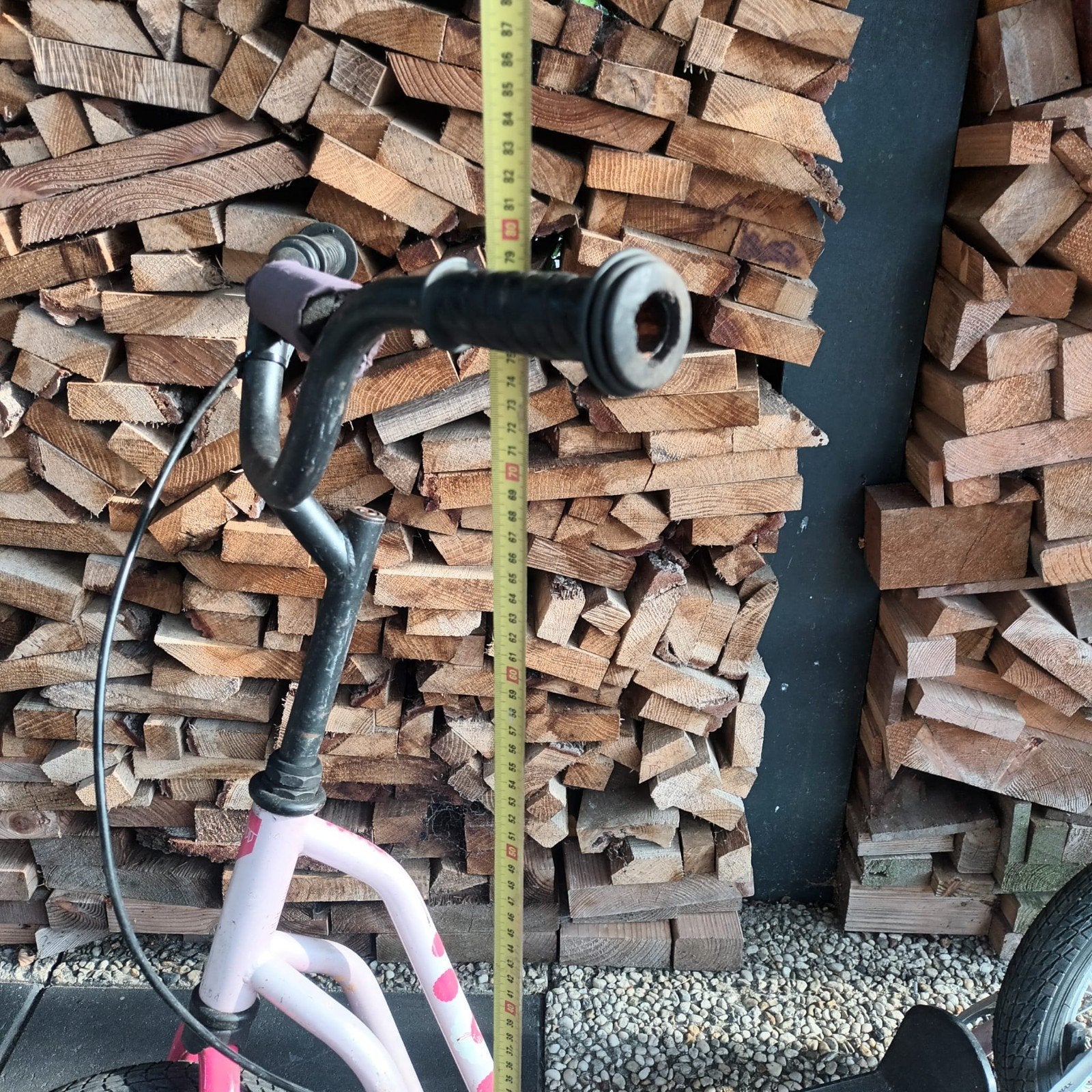 Roze kinderstep met grote wielen en skateboard, Fietsen en Brommers, Steps, Ophalen
