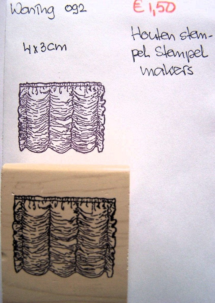 Woning 092 Houten stempel, Hobby en Vrije tijd, Stempelen, Ophalen of Verzenden, Gebruikt, Houten stempel