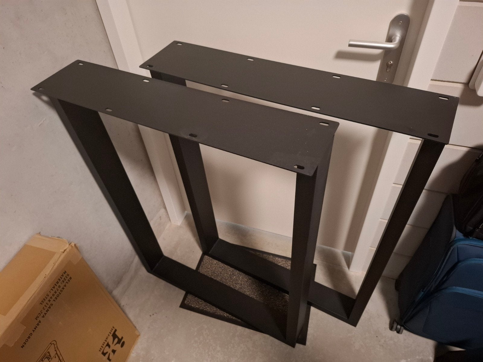 Bartafel onderstel Hg.106x78cm Zwart Metaal, Ophalen, Zo goed als nieuw