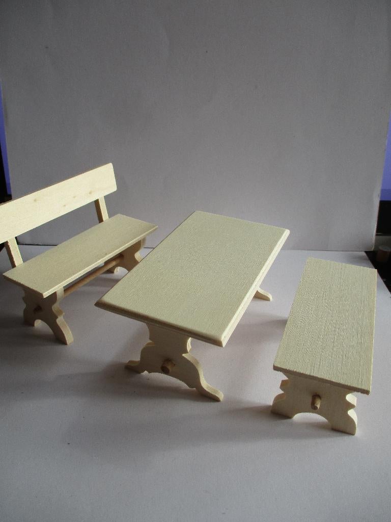 poppenhuis houten tuin set, Verzamelen, Poppenhuizen en Toebehoren, Ophalen of Verzenden, Zo goed als nieuw, Decoratie
