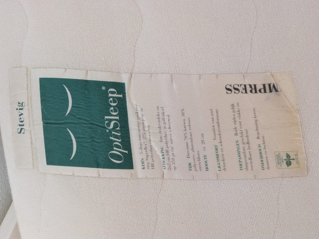 OPTI sleep matras 90x200, Ophalen, Eenpersoons, 90 cm