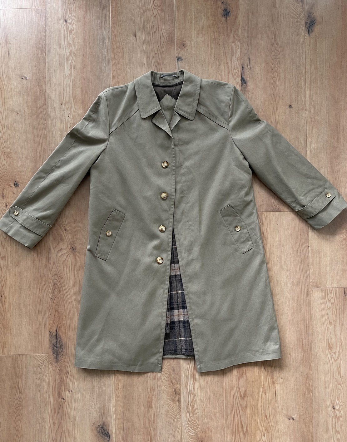 Stijlvolle Heren Trenchcoat - Kaki met Uitneembare Voer, Maat 52/54 (L), Ophalen of Verzenden, Zo goed als nieuw, Vintage Supply