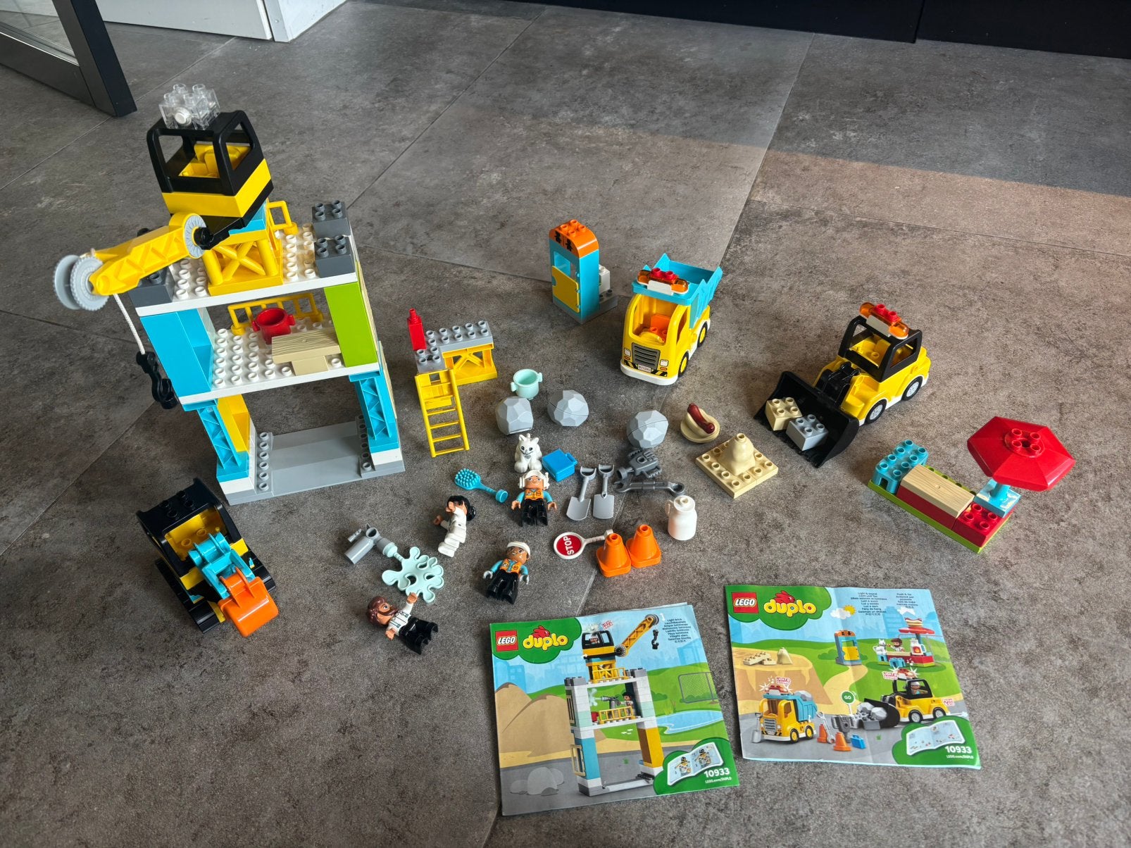 Duplo 10933 torenkraan &bouwterrein, Overige thema's, Ophalen of Verzenden, Zo goed als nieuw, Duplo