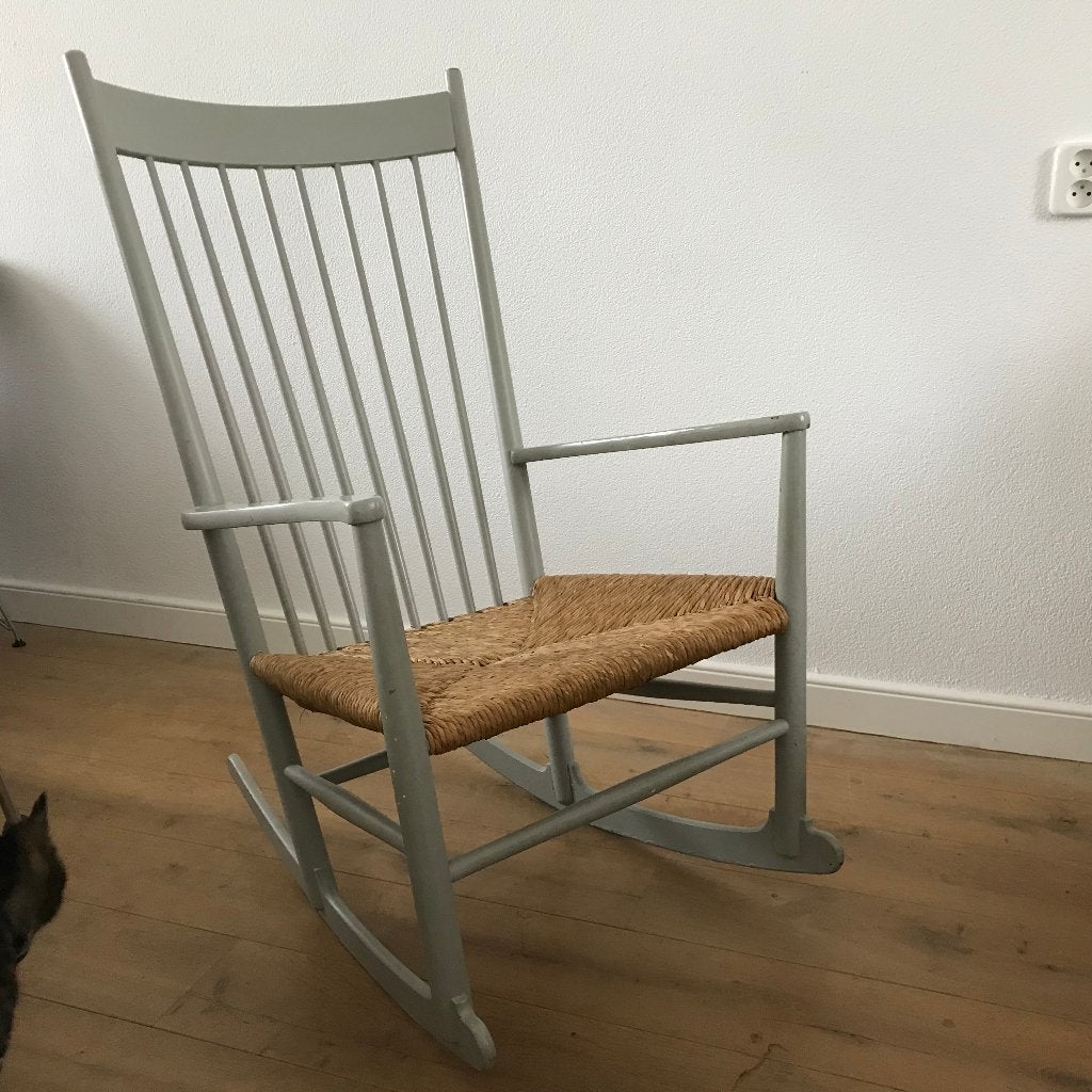 Schommelstoel 1963 stoel FDB Mobler J16 Hans Wegner  Deens, Huis en Inrichting, Ophalen, Gebruikt, Bruin, Nvt