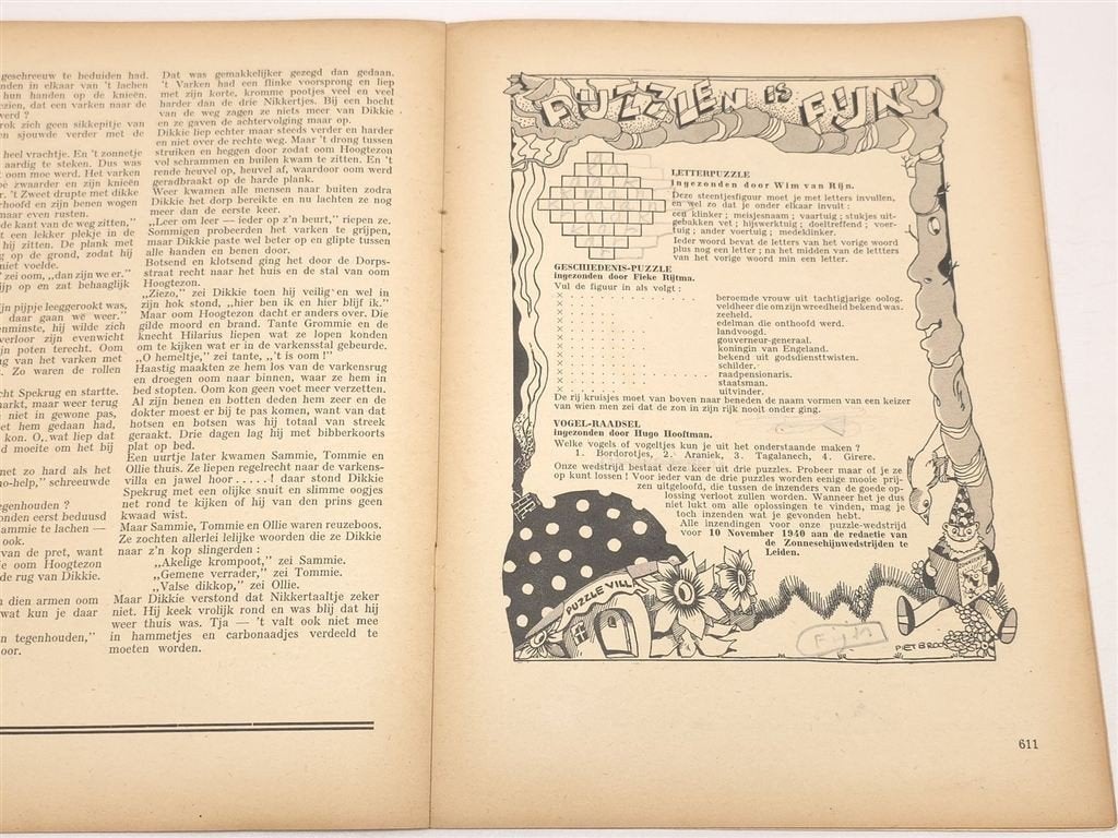 Zonneschijn 1940 Nr 20 — Vintage Jeugdblad Kiekeboe, Ophalen of Verzenden, Gelezen