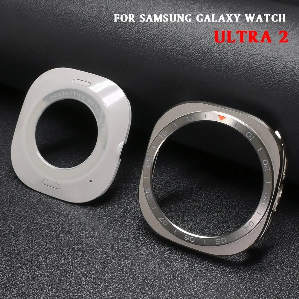 Aluminium Case voor Samsung Galaxy Watch Ultra 2, Ophalen of Verzenden, Nieuw, Zilver, Android