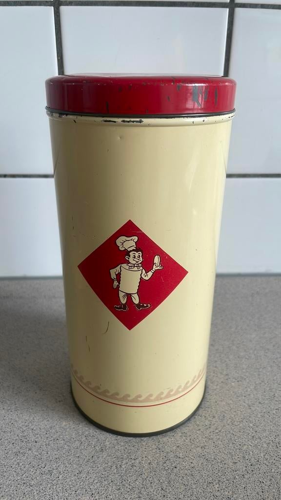 Prachtig oud vintage beschuitblik Bolletje Verkade, Ophalen of Verzenden, Zo goed als nieuw, Overige, Verkade