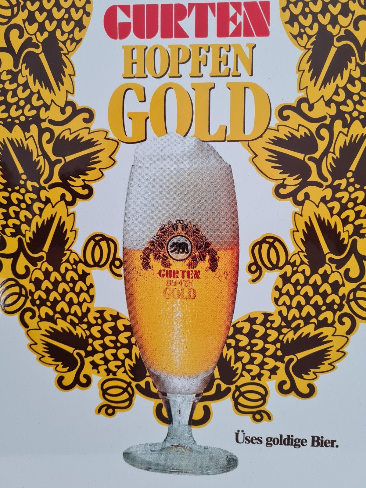 emaille bord Duits bier, Ophalen of Verzenden