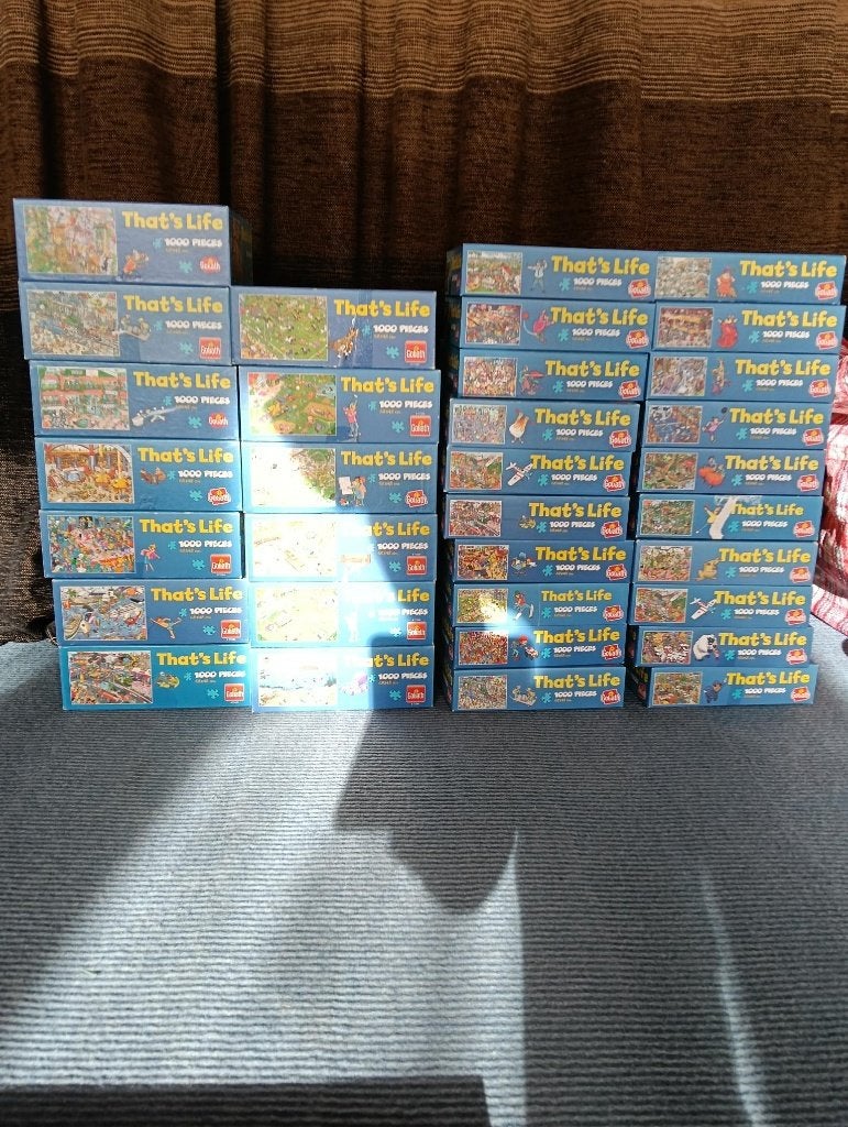 Grote collectie 'That's Life' 1000 stukjes legpuzzels, Ophalen, 500 t/m 1500 stukjes, Gebruikt, Legpuzzel