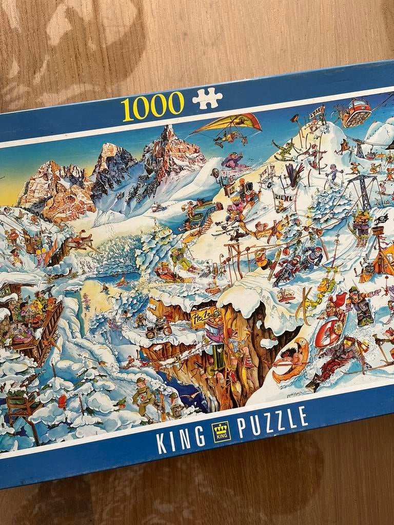 Leuke puzzel King - Wintersport 1000 stukjes, Ophalen of Verzenden, 500 t/m 1500 stukjes